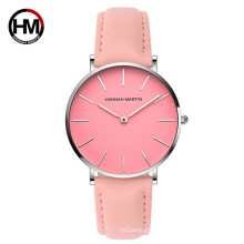 Hannah Martin CF03 Beautiful latest quartz wrist watches pink case waterproof simple design ladies stylish watches